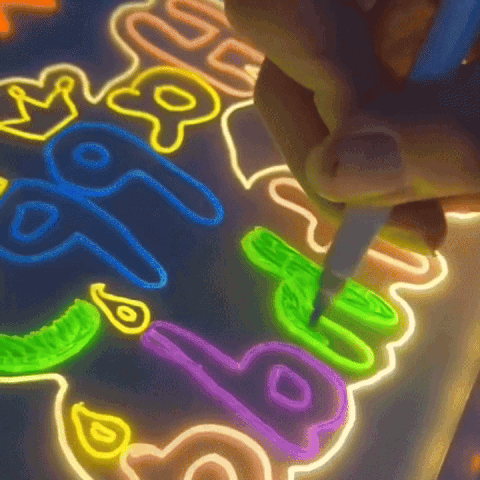 Fynora LED Ritplatta med Nattlampa och 7 Pennor