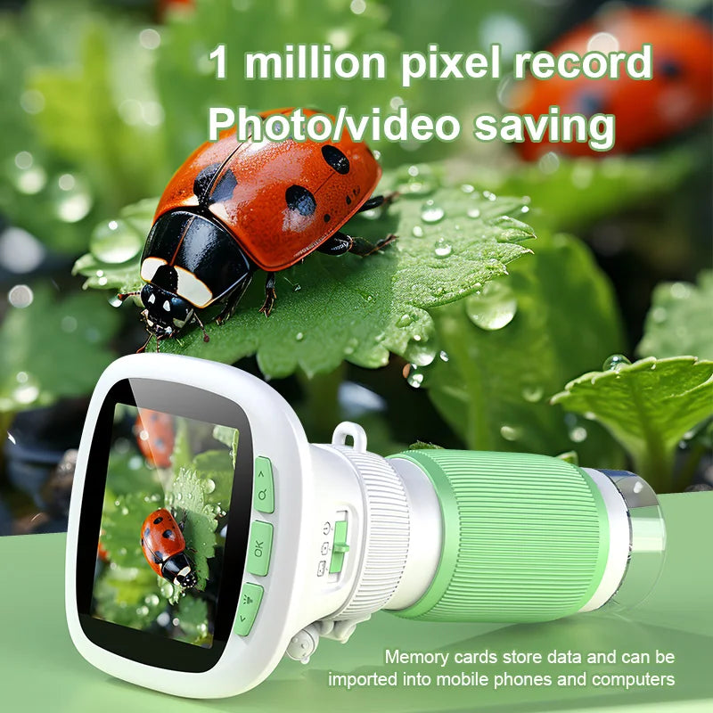 Barnmikroskop med HD-skärm 2.4" - Utforska naturen