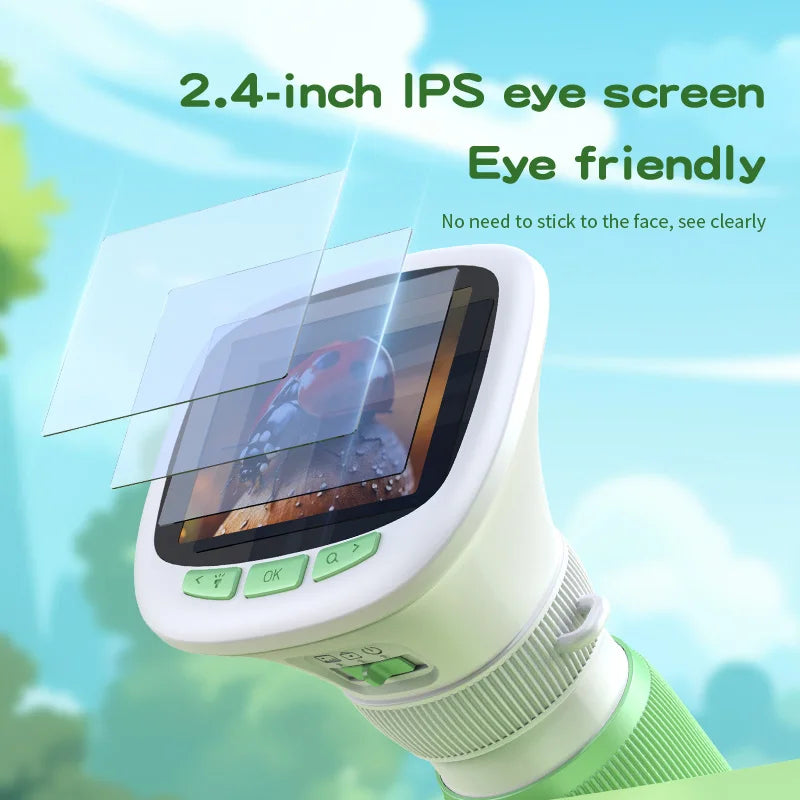 Barnmikroskop med HD-skärm 2.4" - Utforska naturen