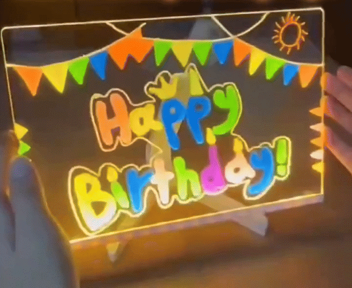 Fynora LED Ritplatta med Nattlampa och 7 Pennor